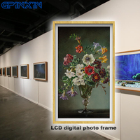 Bingkai foto digital, bingkai foto Digital Multi ukuran 21.5 inci dengan fungsi Jam kalender, bingkai foto digital elektronik