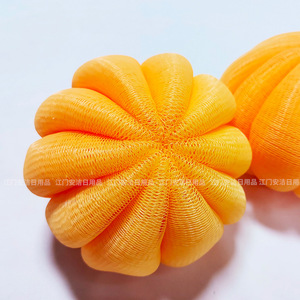 Halloween Pumpkin Bath Ball Orange Oval 50g 60g Plastic For Kids Bath Sponge - Product Image 3