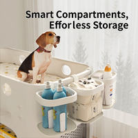 Panier de rangement en maille blanche durable et légère pour animaux de compagnie, organisateur de jouets pour chiens suspendu, support de friandises, accessoire de cage - Vente en gros
