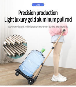 Keranjang bagasi lipat Mini, keranjang troli truk tangan lipat 4 roda - Product Image 3