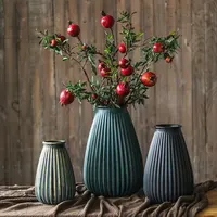 Rustik Metal ev dekor vazolar Vintage avrupa kat Modern Metal cam lüks tomurcuk vazo