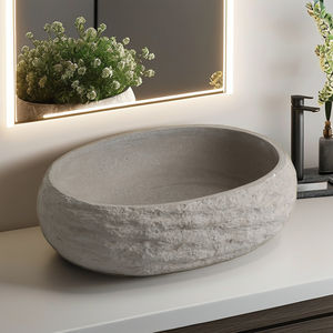 Прямая поставка с завода, современный прямоугольный каменный умывальник, полированная ручная раковина, сушилка для ванной комнаты, гостиничный цветочный горшок, посадка - Product Image 4