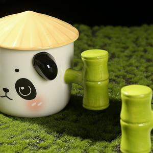 Taza de Cerámica Divertida con Tapa de Panda MSH, Taza de Cerámica Divertida para el Hogar - Product Image 4