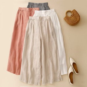 Nuovi Pantaloni Larghi in Cotone e Ramia Ricamati per l'Estate 2026, Stile Giapponese Mori Girl, Eleganti e Comodi - Product Image 1