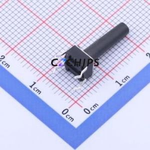 TC-1102-C-Y-B Tactile Switch Through hole Component THT-4P,6x6mm Switch Single Pole Single Throw Round Button 2.6N Through Hole - Product Image 2