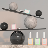 Flacon de vernis à ongles vide de luxe en verre de 13 ml avec pinceau, personnalisable avec logo, pour cosmétiques et nail art