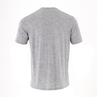 T-shirt décontracté pour homme en jersey de laine mérinos 180 GSM, col en V, manches courtes, coupe classique, écologique, couche de base