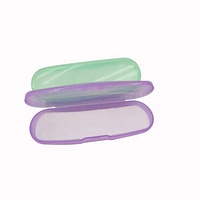 6 étuis à lunettes en acryliques étanches, boîtier à interrupteurs en plastique, étui ovales avec anti-chute pour lunettes