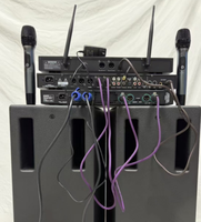 KES6120 Gaya Sama Kit Audio 12 Inch Termasuk Sepasang Speaker, Amplifier Profesional, Efek, dan Mikrofon