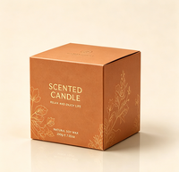 Boîte cadeau personnalisée de luxe pour bougie parfumée, boîte en papier mat avec fermeture magnétique, impression florale dorée, emballage pour bougie en cire de soja, décoration pour la maison