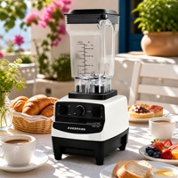 Mixeur Professionnel Multifonctionnel Compact 1500W pour Smoothies, Robot Culinaire 5 Vitesses, Broyeur à Glace pour Maison, Camping-Car et Voiture