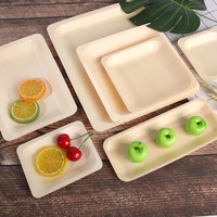 Prix d'usine Plaques carrées en bois jetables biodégradables compostables Emballage facile à utiliser Échantillons gratuits