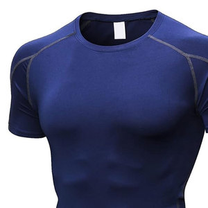 Latest Style Men's Rash Guard Lightweight Compression Shirts Elastic Quick Drying <b>Running</b> Fitness Short Sleeve Compression Shirt - Product Image 4