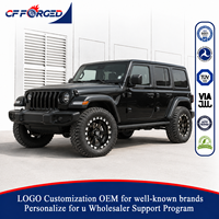 Roue forgée tout-terrain de haute qualité personnalisée de 17, 18 et 20 pouces, noire brillante, 5x127, pour Jeep Wrangler Unlimited Gladiator Bronco