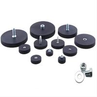 Aimants en pot en néodyme avec revêtement en caoutchouc imperméable, filetage M4 M6 M8, 22/31/43/66/88 mm, pour fixation de vis, pour voiture, pied