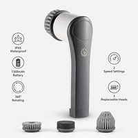 Nettoyeur électrique sans fil 3 en 1, 310 tr/min, rechargeable par type C, étanche IPX5, brosse de nettoyage pour salle de bain, cuisine, voiture