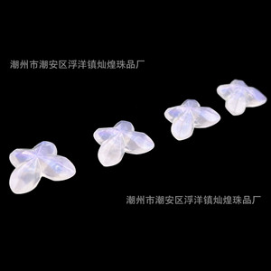 Acrylic Shimmering Butterfly <b>Beads</b> 3D Flower Shape For Jewelry Making Transparent White Loose <b>Beads</b> - Product Image 3