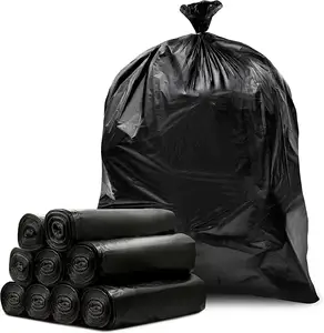 ถุงขยะที่เป็นมิตรต่อสิ่งแวดล้อมสำหรับงานหนักย่อยสลายได้ถุงขยะสีดำ30แกลลอน33แกลลอนย่อยสลายได้