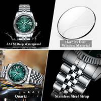 Montre à quartz pour homme Poedagar 845, boîtier arabe en acier inoxydable, bracelet étanche, luxe, affaires