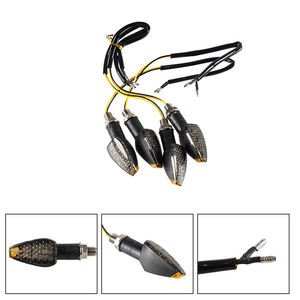 ไฟเลี้ยว LED สากล 8 เลนส์สีดำสำหรับการซ่อมแซมรถจักรยานยนต์ - Product Image 5