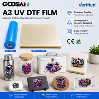 Conception de logo personnalisé 3D Uv Dtf autocollant A et B papier de transfert A3 Ab Pet film feuille d'impression pour imprimante multifonctionnelle machine