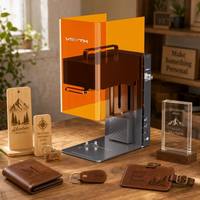 Vmyth Nuevo Grabador Láser de Diodo de 2W/10W, 1000-5000mm/min, de Sobremesa, Refrigerado por Aire, USB/Wi-Fi para Madera, Acrílico, Metal, Piedra, MDF, Cuero