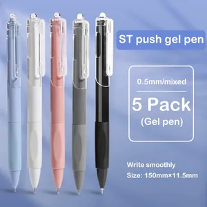 Caneta gel ins caneta esferográfica preta de secagem rápida 0.5mm, caneta de imprensa lisa, material escolar, papelaria