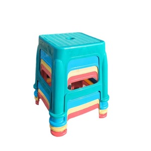 Taburete de plástico de imitación de ratán grueso de 60 cm, apilable, para el hogar, sala de estar, baño, entrada, colores mixtos - Product Image 5