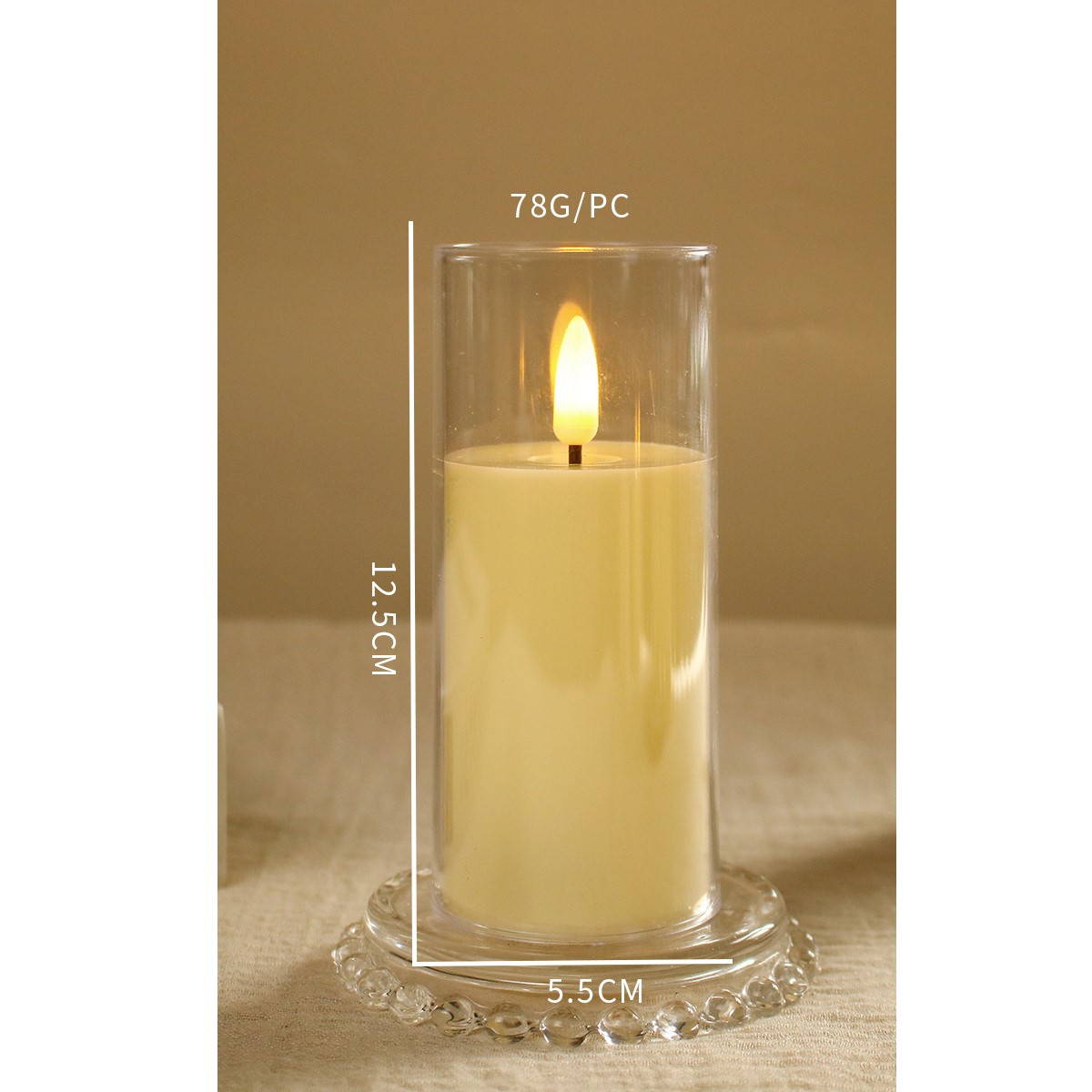 Mecha 3D de marfil-5,5*12,5 CM (1 unidad)