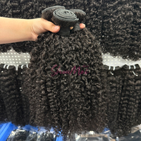 Extensiones de Cabello Humano 100% Sin Procesar de Alta Calidad, Textura Afro Rizada, Sin Costuras, en Oferta