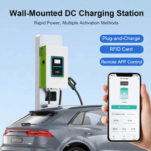 สถานีชาร์จเร็ว OLINK 20KW 30KW DC รองรับ CCS1 CCS2 GBT OCPP 1.6J 4G RFID IP54 AC 380V 3 เฟส สำหรับรถยนต์ไฟฟ้า แบบติดผนัง - Product Image 4