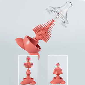 Juego de cepillos para biberones y chupetes, kit de limpieza para bebés, cepillo de silicona para vasos, herramienta de limpieza con cabezal suave, cepillos de grado alimenticio, cepillo para biberones - Product Image 3