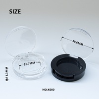 Mini-boîtier compact vide en plastique recyclable et personnalisable pour fard à paupières, blush et faux cils – Petite capacité
