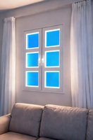 Panneau LED de plafond pour éclairage artificiel intérieur, lumière du soleil artificielle à CRI élevé, pour maison et bureau modernes, avec effet de fenêtre encastrée et de ciel bleu, type puits de lumière virtuel
