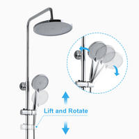 Colonne de douche murale en acier inoxydable de haute qualité pour appartement avec mitigeur