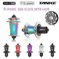 Moyeux de vélo VTT TANKE 360 silencieux 32/36 trous 6 roulements 9 cliquet 7-12 vitesses Frein à disque Accessoires de vélo Noisy Cube TH560 Hiver