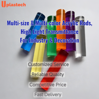 Tige acrylique transparente colorée de 10 mm et 20 mm de diamètre, cylindre PMMA, base de bâton lumineux, matériel de bricolage, extrusion, écologique, durable