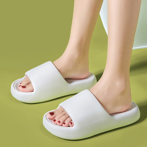 Home <b>Slippers</b> Thick Soled Soft Non Slip For Women Men Indoor Bathroom <b>Summer</b> Autumn Winter Green Black White - Product Image 4