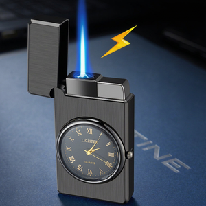 Refillable Metal Cigarette <b>Lighter</b> Portable Butane <b>Windproof</b> Business Gifts Multiple Colors Available - Product Image 1
