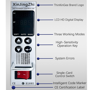 Módulo controlador de temperatura industrial de 6 zonas/8 zonas/12 zonas, sistema de canal caliente para moldes de inyección de plástico, componentes de núcleo PLC - Product Image 3