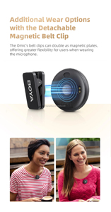 Omic- D/U kablosuz yaka mikrofonu taşınabilir ses Video kayıt tipi C Mini Mic iPhone <span class=keywords><strong>Android</strong></span> için Tiktok Youtube <span class=keywords><strong>Vlogging</strong></span> - Product Image 3