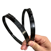 Collier de serrage métrique double couche américain en acier inoxydable noir à couple constant réglable avec tailles personnalisables