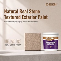 Revêtement liquide DEQI Epoxy à effet pierre grossière artificielle pour la peinture extérieure des maisons et des murs, application au pinceau