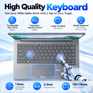 Nouvel ordinateur portable professionnel ThinkBook 14 2026 AI en gros, écran IPS 14 pouces 2.8K 120Hz, Intel Core Ultra 5, 32 Go de RAM, métal - Product Image 5