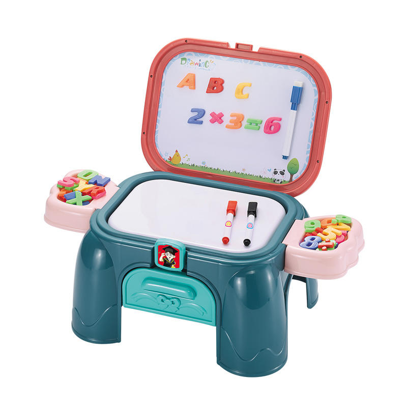 Educational toys 2 in 1 tableware learning toys with drawing board and magnetic letter