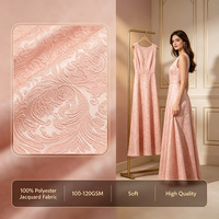 Tissu Jacquard Premium en Gros d'Usine 100% Polyester Poids Moyen Infroissable Grammage Personnalisé pour Robes et Vêtements de Mode