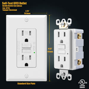 MVAVA Colorido UL & CUL Painel De Plástico US American Self-Test Receptáculo 15A 125V GFCI TR Tomada Elétrica Ao Ar Livre Tomada De Parede - Product Image 6