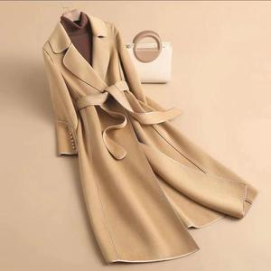 معطف طويل من الصوف والخليطات للشتاء والخريف، ملابس نسائية، كارديجان، بليزر للسيدات - Product Image 1