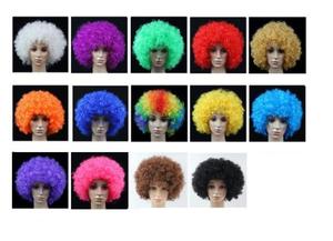 Parrucca colorata per Costume <span class=keywords><strong>da</strong></span> Clown-<span class=keywords><strong>accessori</strong></span> per Costume parrucca Afro Clown multicolore - Product Image 6