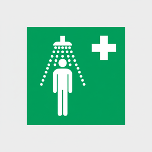 Occhi di emergenza doccia PVC 160x160mm - Product Image 2
